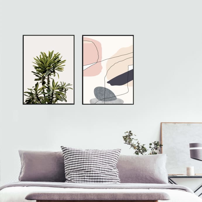 Leaves Plant Green Scandinavian Minimal Modern Wall art Art 